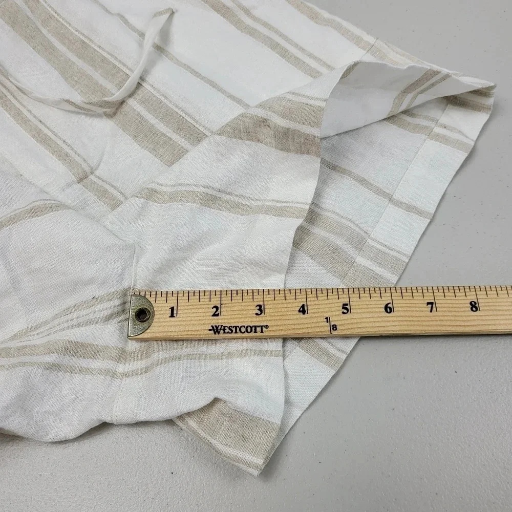 Madewell Women's Linen Blend Striped Elastic Waist Sz Small NEW